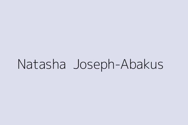 Natasha  Joseph-Abakus 